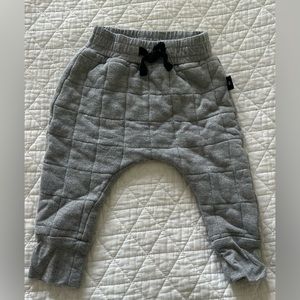 Quilted Huxbaby gray 6-12 months leggings sweatpants joggers- good condition!